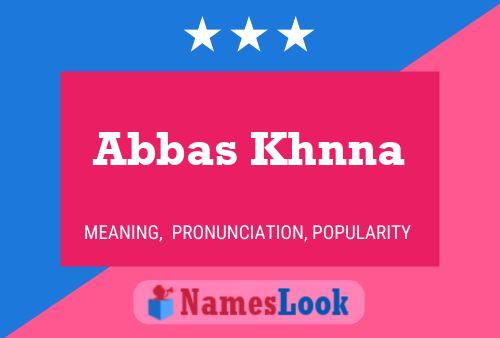 Abbas Khnna Naam Poster