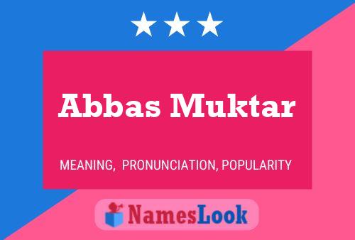 Abbas Muktar Naam Poster