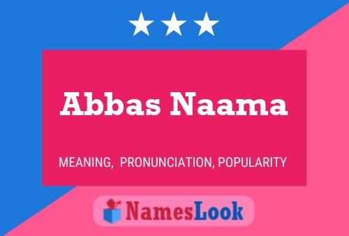 Abbas Naama Naam Poster