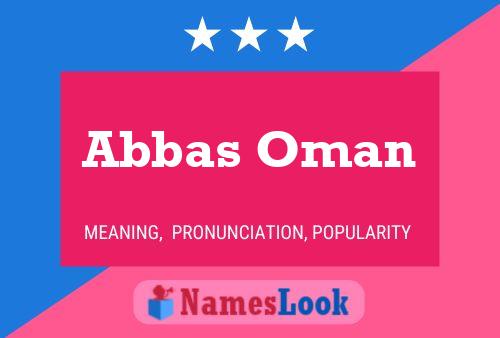 Abbas Oman Naam Poster