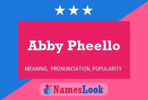 Abby Pheello Naam Poster