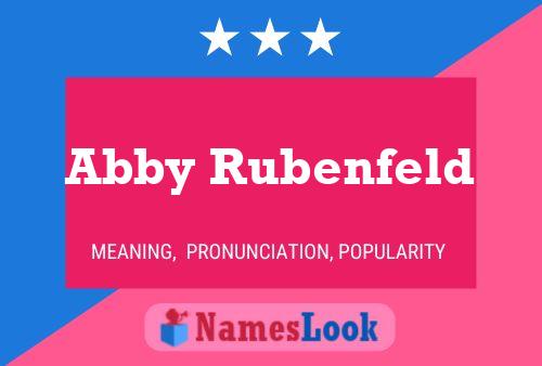 Abby Rubenfeld Naam Poster