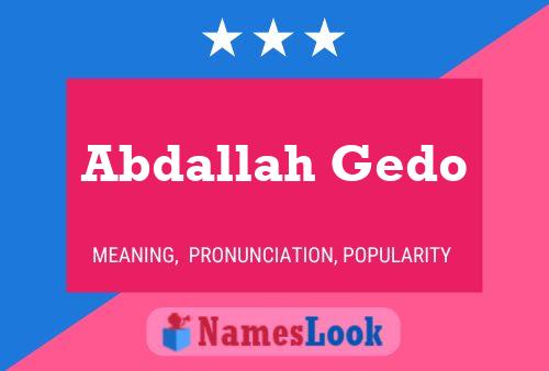 Abdallah Gedo Naam Poster