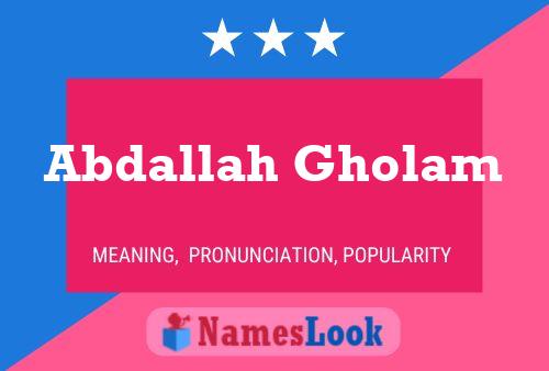 Abdallah Gholam Naam Poster