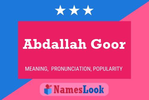 Abdallah Goor Naam Poster