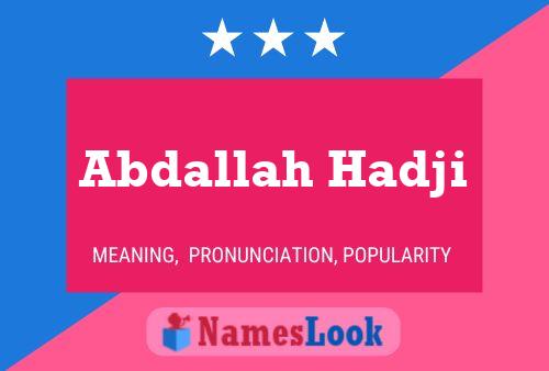 Abdallah Hadji Naam Poster