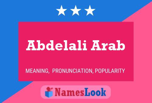 Abdelali Arab Naam Poster