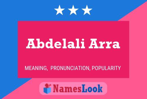 Abdelali Arra Naam Poster