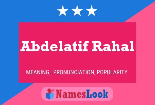 Abdelatif Rahal Naam Poster