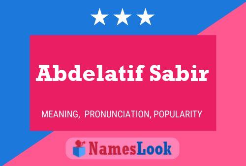 Abdelatif Sabir Naam Poster