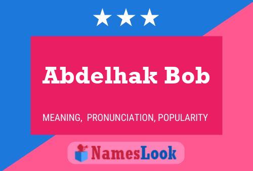 Abdelhak Bob Naam Poster