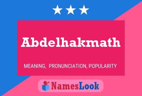 Abdelhakmath Naam Poster