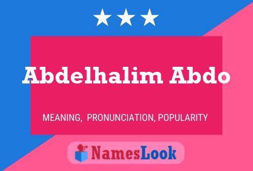 Abdelhalim Abdo Naam Poster