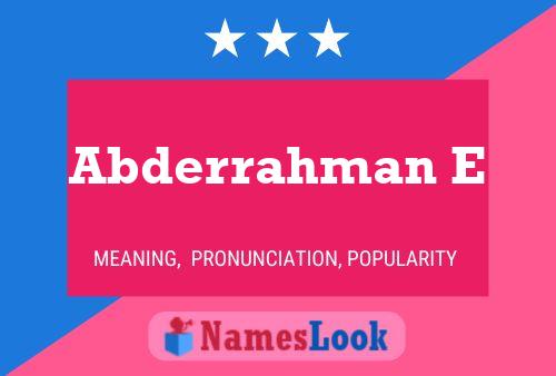 Abderrahman E Naam Poster