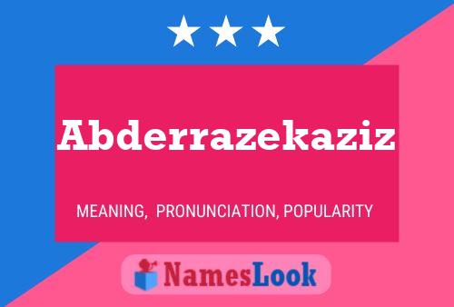 Abderrazekaziz Naam Poster