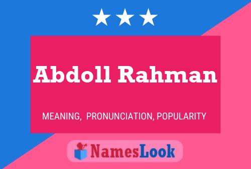 Abdoll Rahman Naam Poster