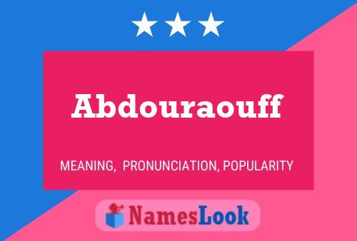 Abdouraouff Naam Poster