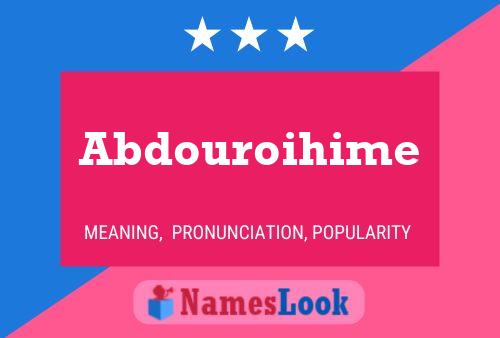 Abdouroihime Naam Poster