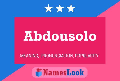 Abdousolo Naam Poster