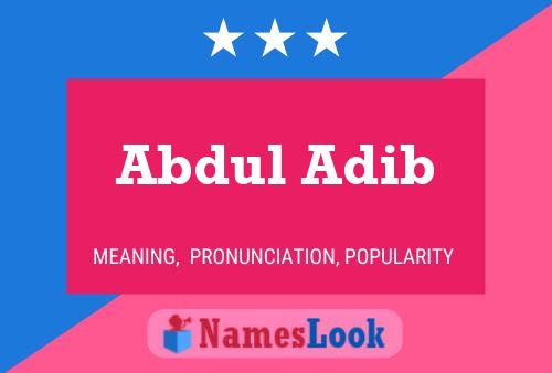 Abdul Adib Naam Poster