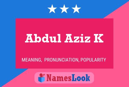 Abdul Aziz K Naam Poster