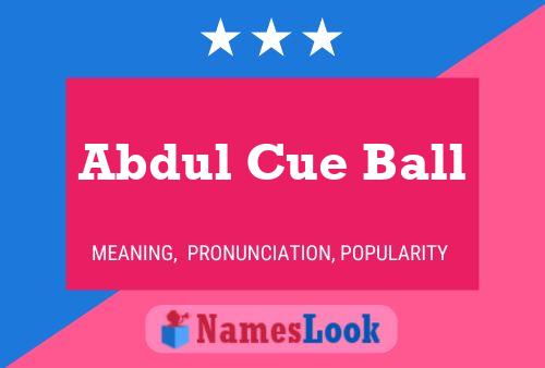 Abdul Cue Ball Naam Poster