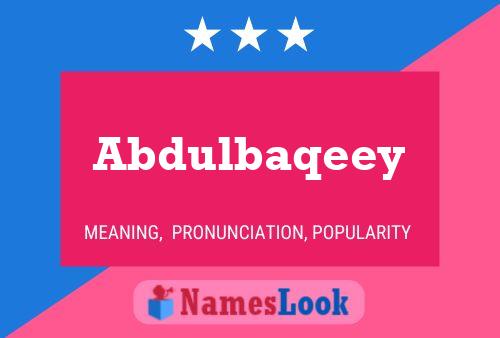 Abdulbaqeey Naam Poster