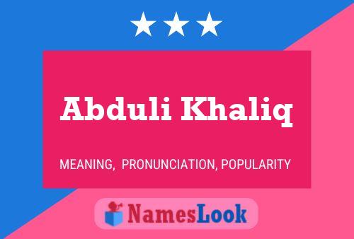 Abduli Khaliq Naam Poster