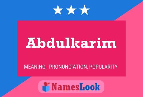 Abdulkarim Naam Poster