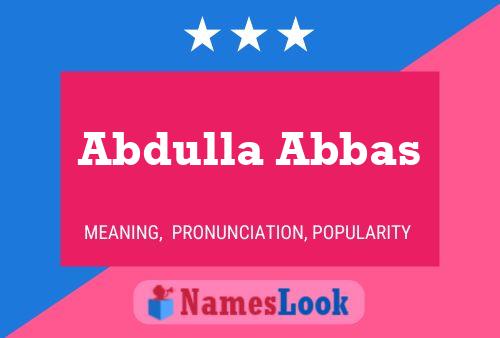 Abdulla Abbas Naam Poster