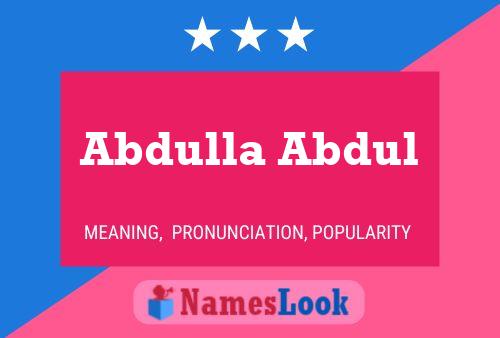 Abdulla Abdul Naam Poster