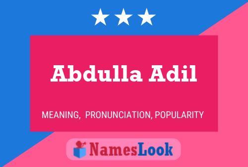 Abdulla Adil Naam Poster