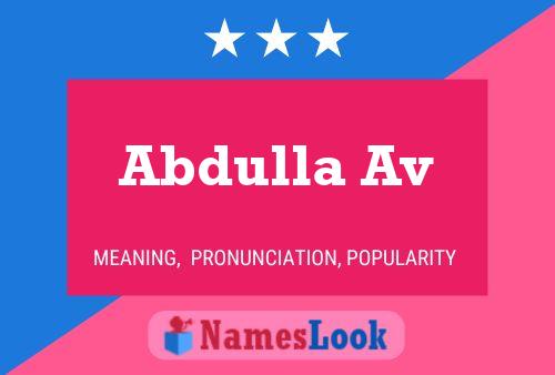 Abdulla Av Naam Poster