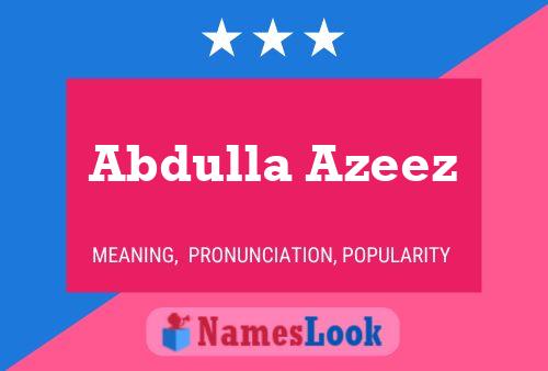 Abdulla Azeez Naam Poster