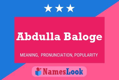 Abdulla Baloge Naam Poster