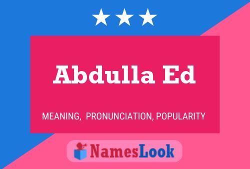 Abdulla Ed Naam Poster