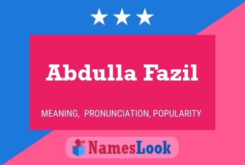 Abdulla Fazil Naam Poster