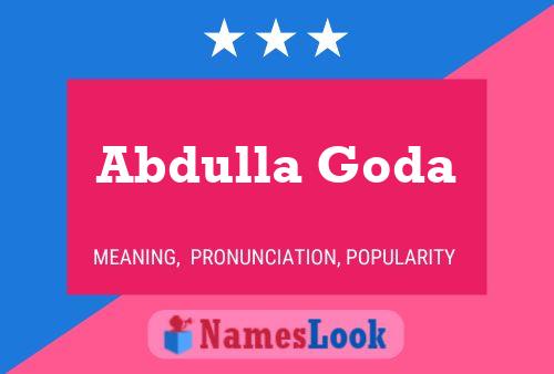 Abdulla Goda Naam Poster