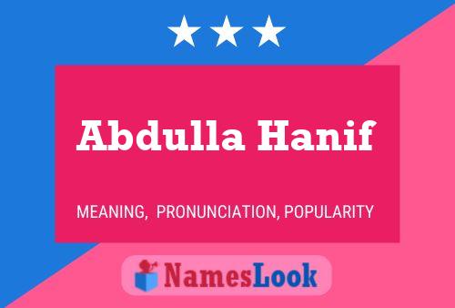 Abdulla Hanif Naam Poster