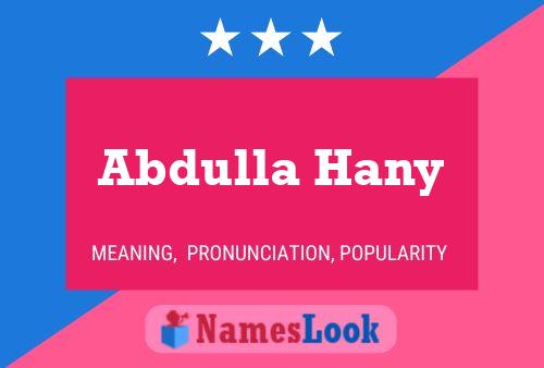 Abdulla Hany Naam Poster