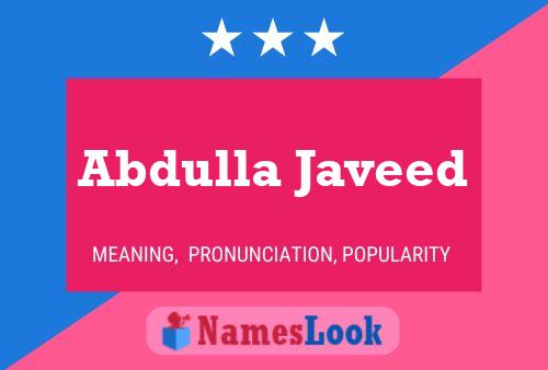 Abdulla Javeed Naam Poster