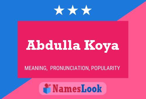 Abdulla Koya Naam Poster