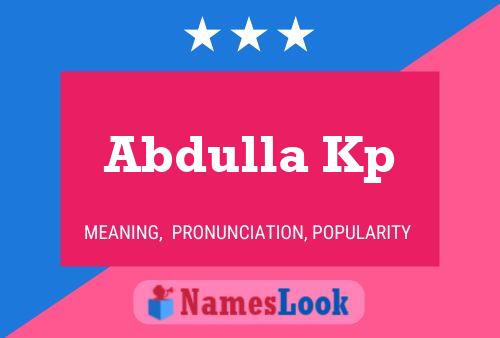 Abdulla Kp Naam Poster