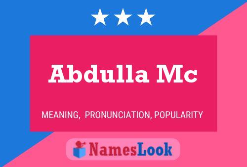 Abdulla Mc Naam Poster