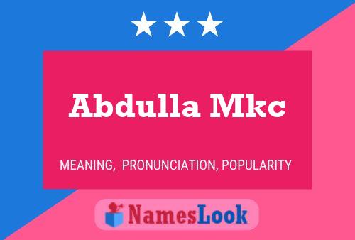 Abdulla Mkc Naam Poster