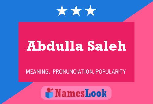 Abdulla Saleh Naam Poster