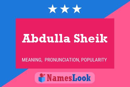 Abdulla Sheik Naam Poster