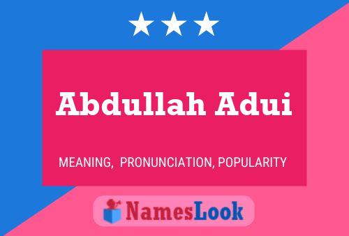 Abdullah Adui Naam Poster