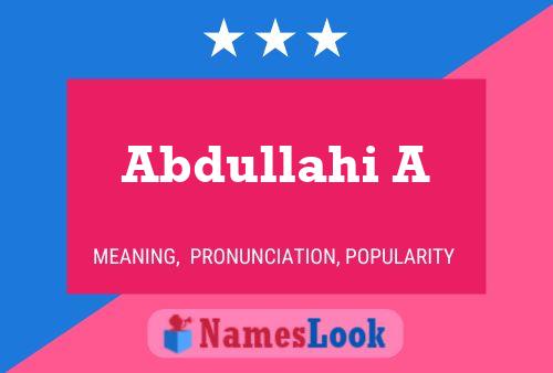 Abdullahi A Naam Poster