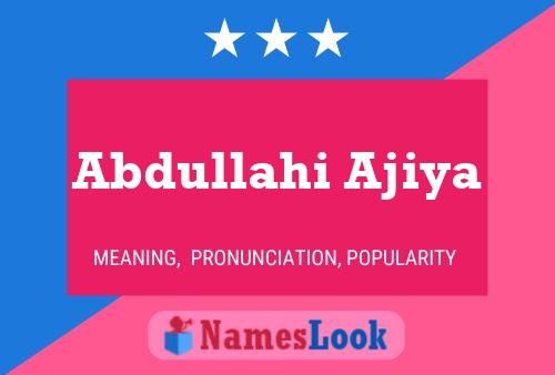 Abdullahi Ajiya Naam Poster